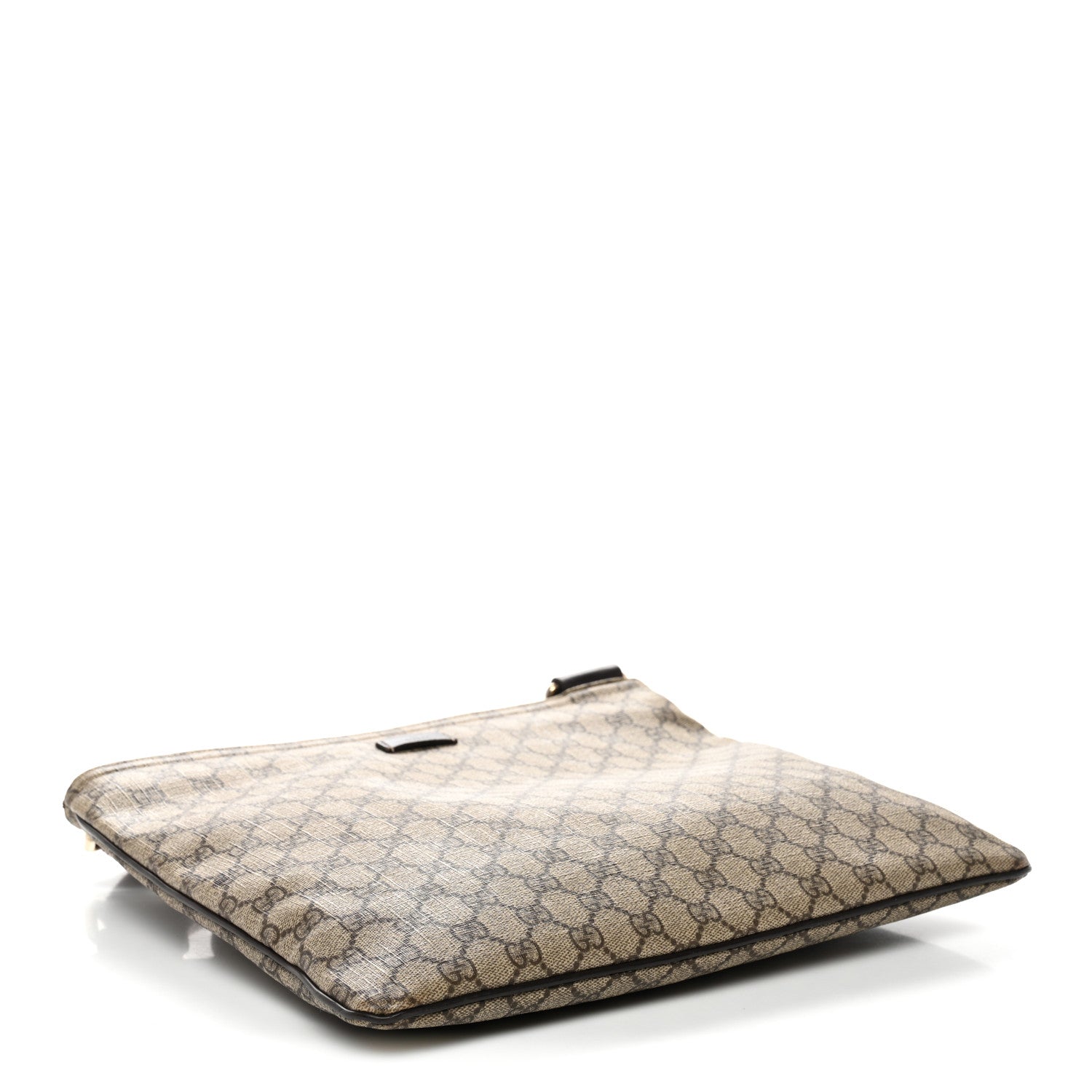 GG Supreme Monogram Medium Flat Messenger Bag Dark Brown