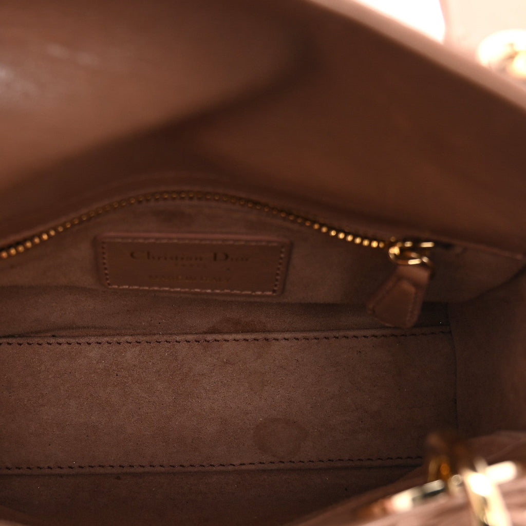 Lambskin Gathered Mini Lady Dior Fard