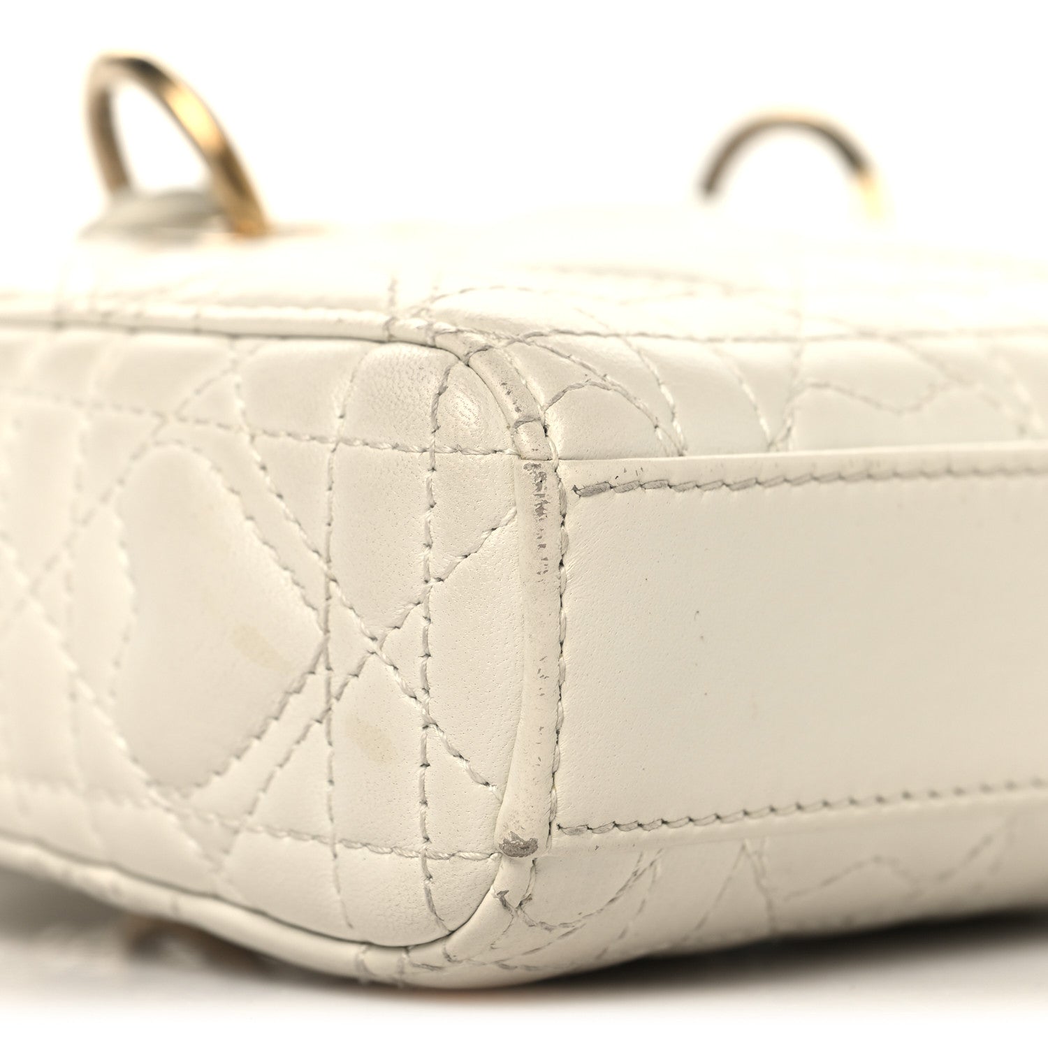 Lambskin Cannage Dioramour Micro Lady D-Joy Latte