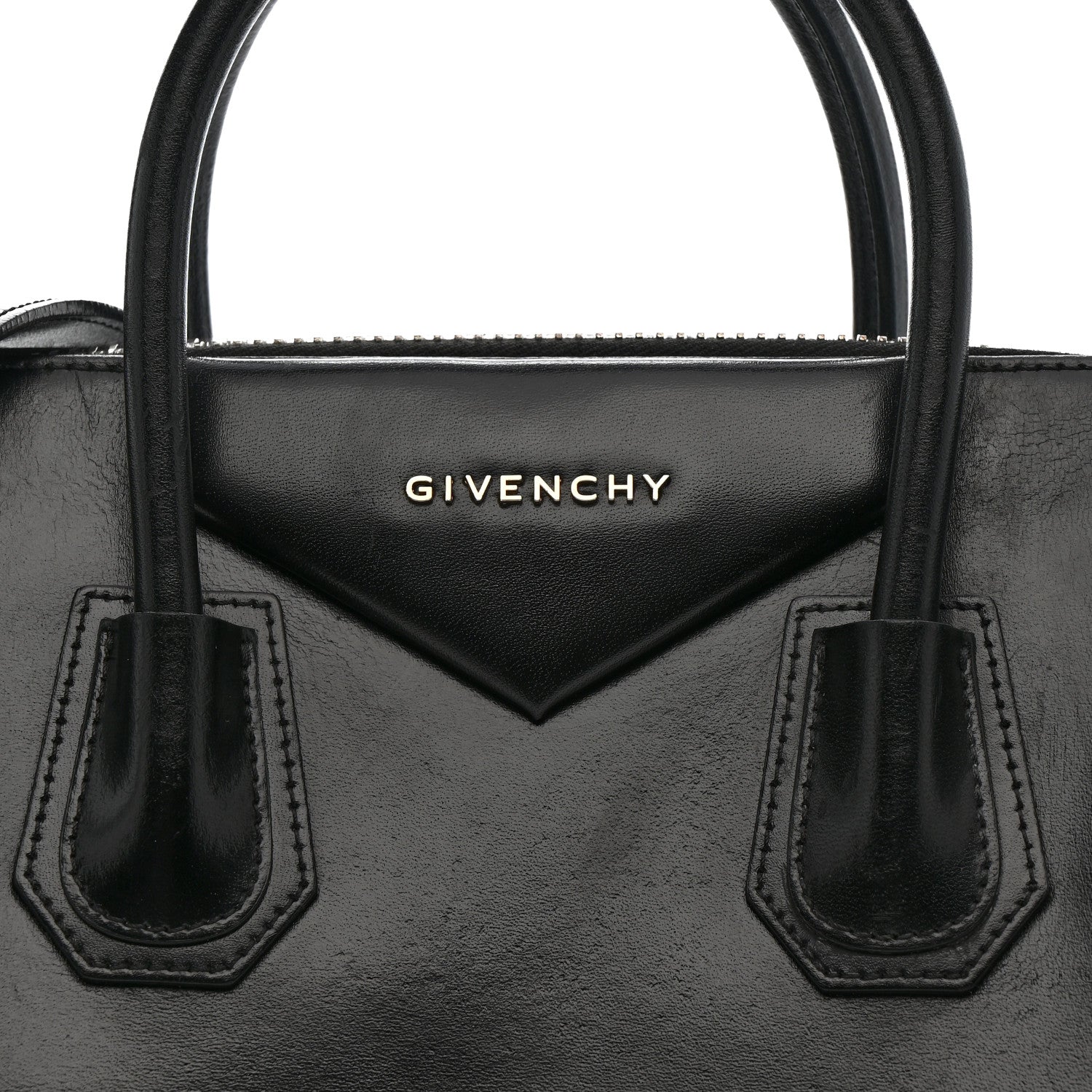 Shiny Lord Calfskin Medium Antigona Black