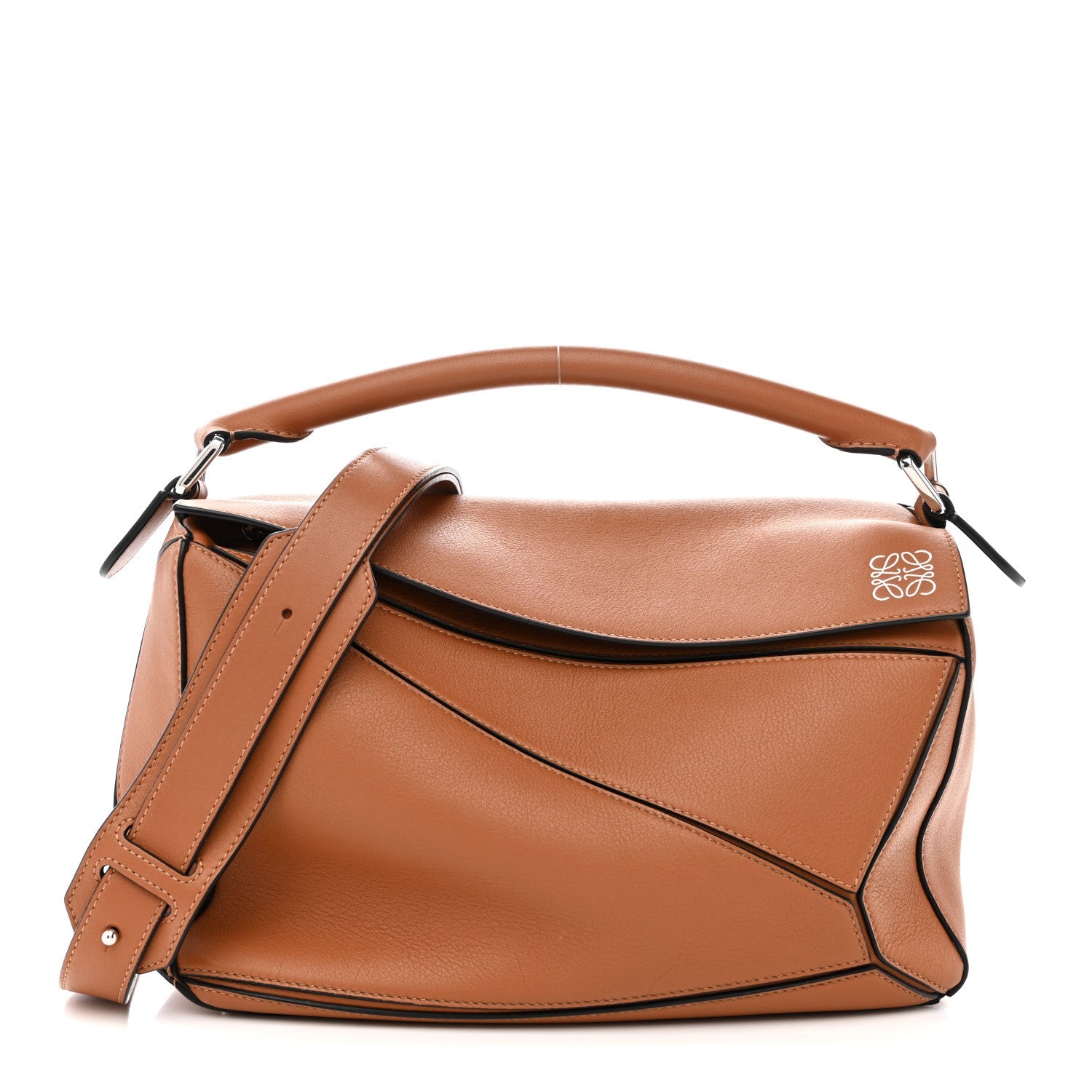 Calfskin Medium Puzzle Bag Tan