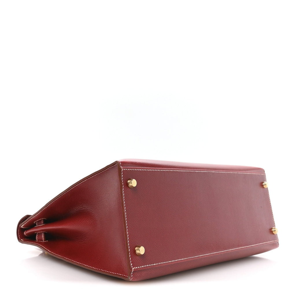 Veau Grain Lisse Kelly Sellier 35 Rouge Vif