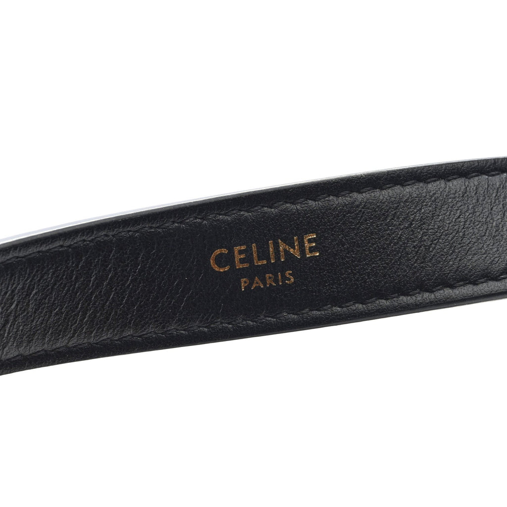 Smooth Calfskin Medium Strap Ava Triomphe Shoulder Bag Black