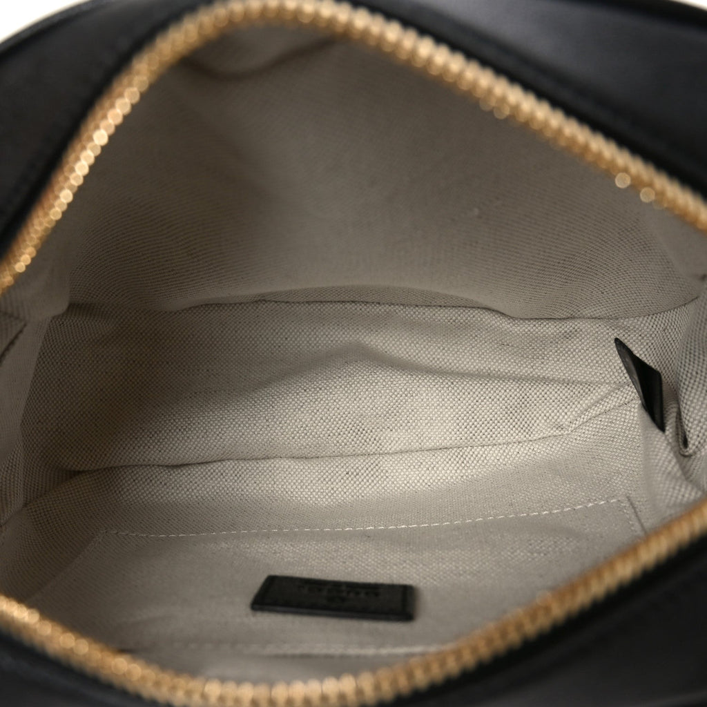 Sakai Be Green Calfskin Diagonal Stitched Small Blondie Shoulder Bag Black