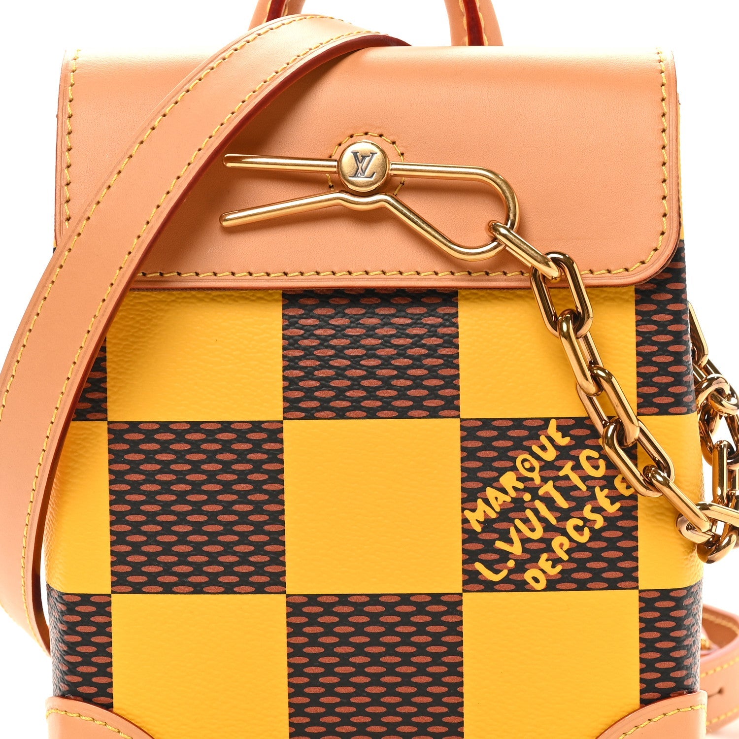 Damier Pop Nano Steamer Yellow