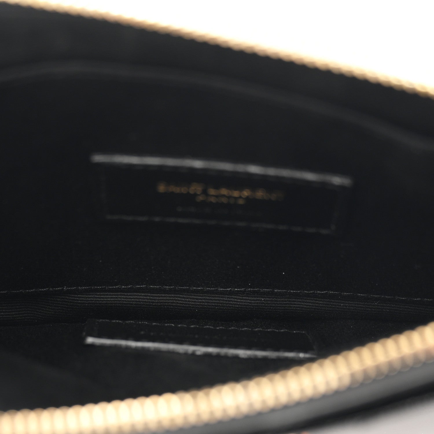 Grain De Poudre Chevron Monogram Large Bill Pouch Black