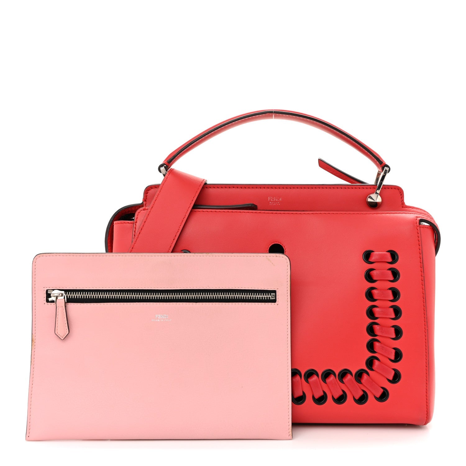 Vitello Baltico Dolce Shiny Nappa DotCom Satchel Caipiroska Bubblegum