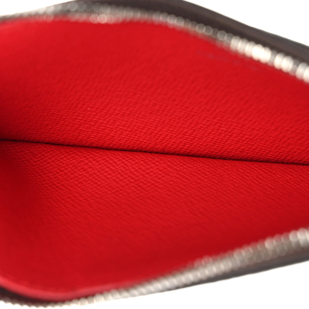 Monogram Calfskin Coin  Holder Red