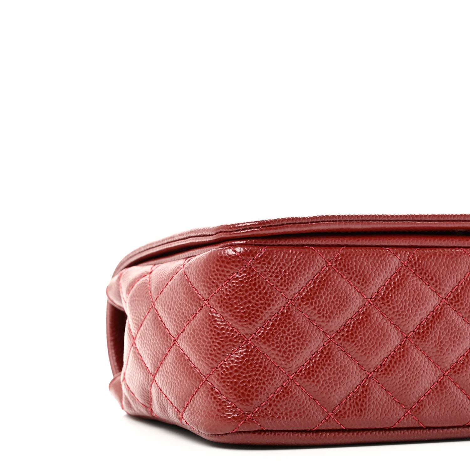 Caviar Medium Timeless CC Flap Dark Red
