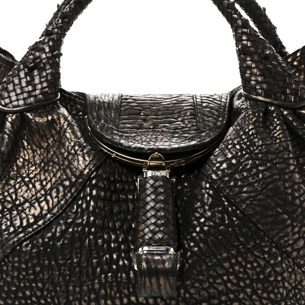 Metallic Nappa Nuvolata Bimetal Spy Bronze Black