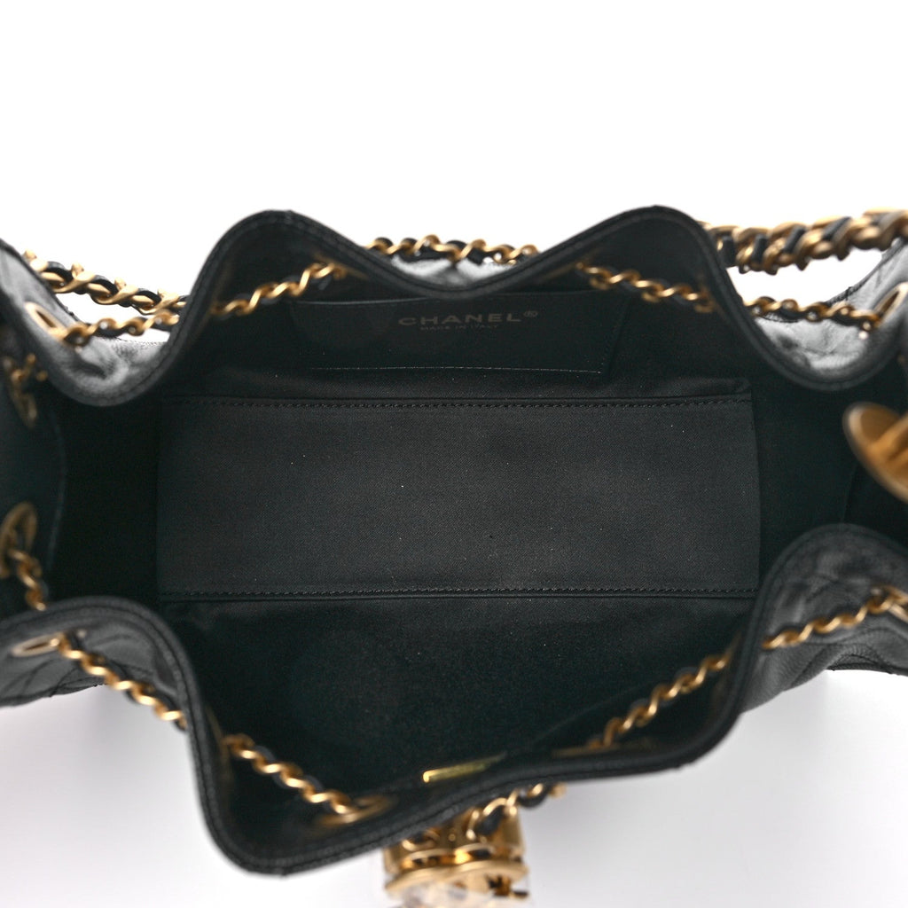 Caviar Quilted Mini Chanel 25 Handbag Black