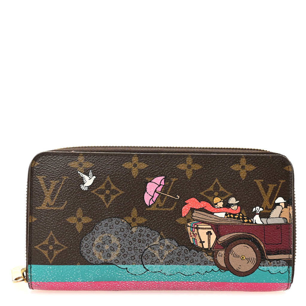 Monogram 2015 Christmas Animation Zippy Wallet Hibiscus