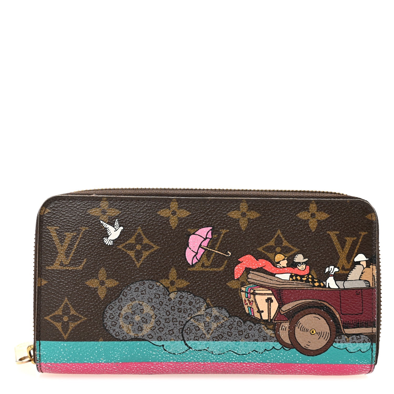 Monogram 2015 Christmas Animation Zippy Wallet Hibiscus