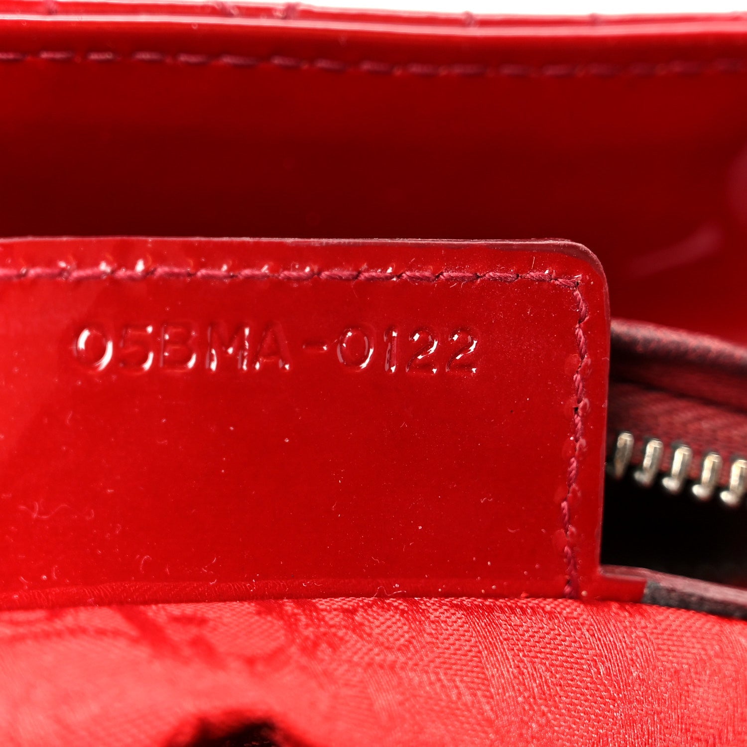 Patent Cannage Medium Lady Dior Red