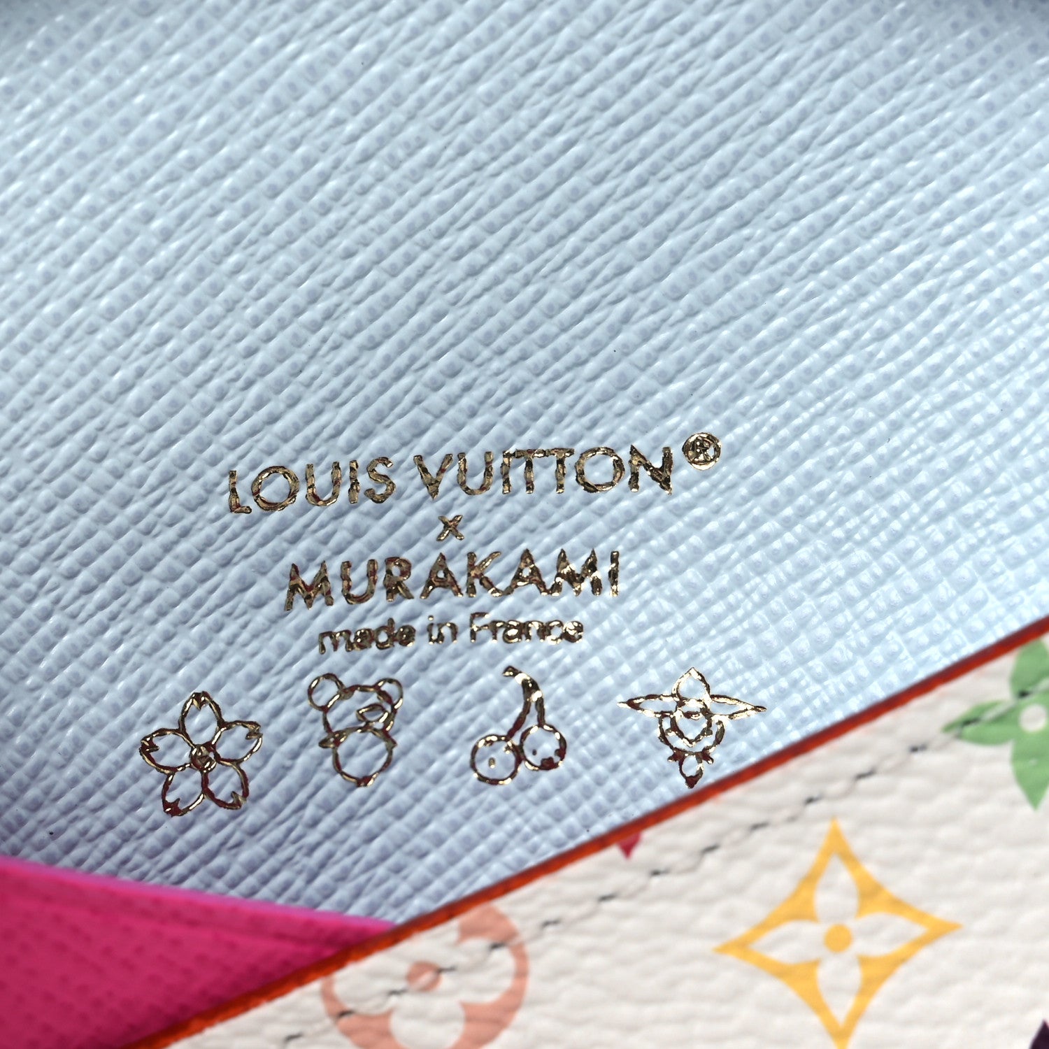 LV X TM Monogram Multicolor Slim  Holder White