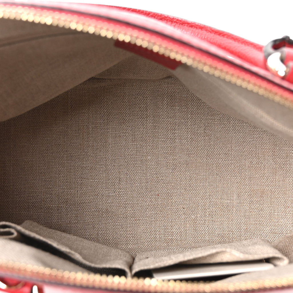 Dollar Calfskin Small GG Charm Dome Bag Red