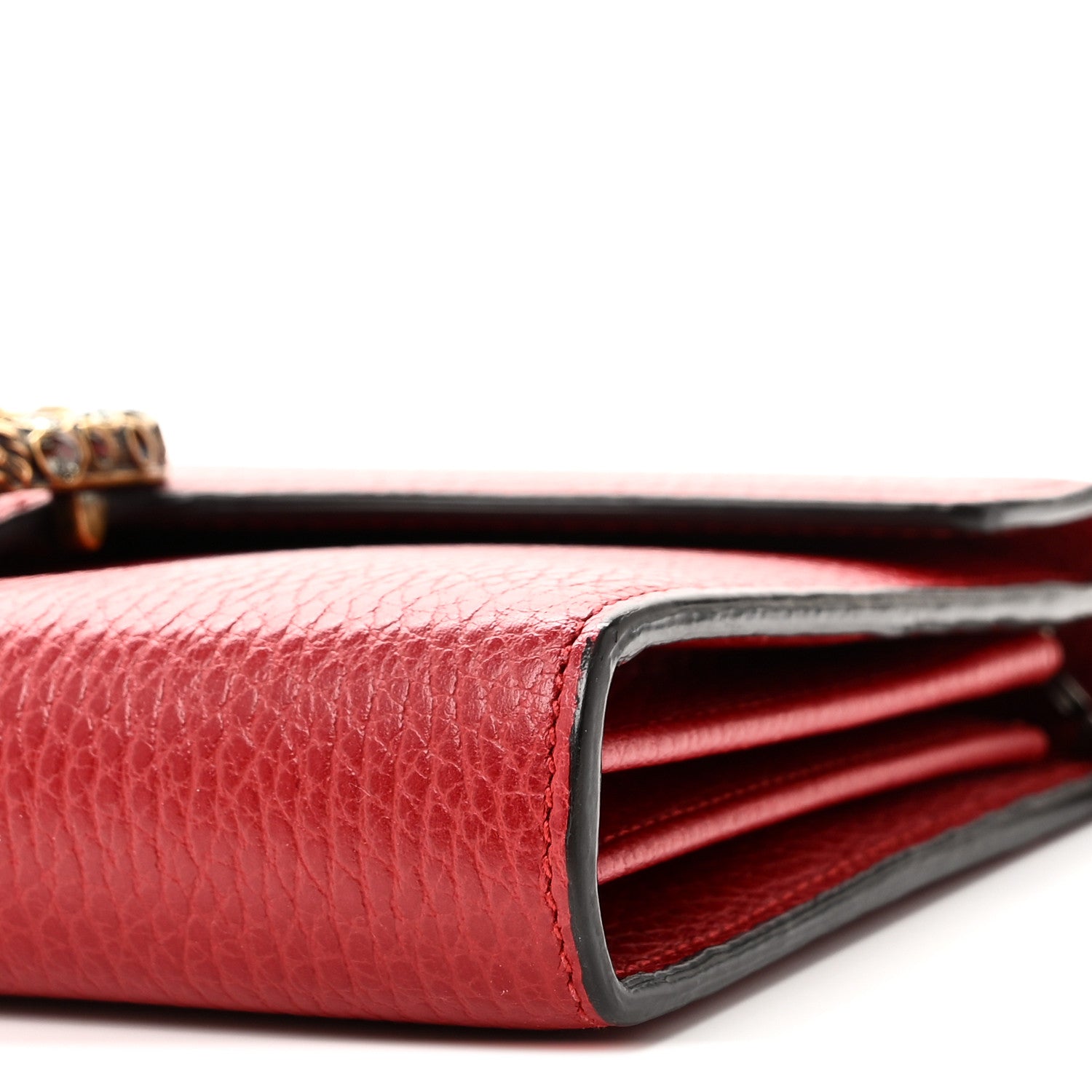 Calfskin Mini Dionysus Chain Wallet Hibiscus Red