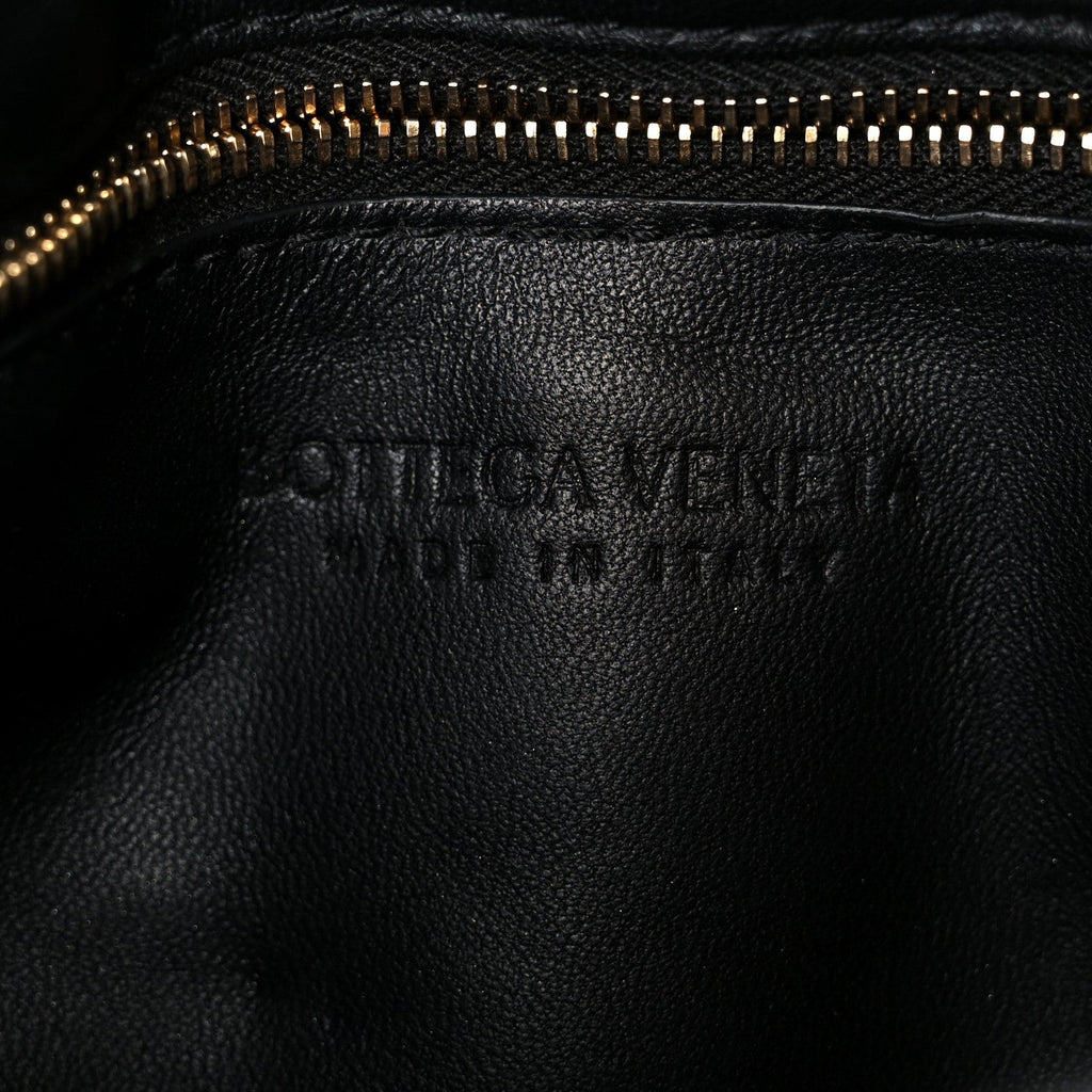 Nappa Maxi Intreccio Padded Cassette Crossbody Bag Black