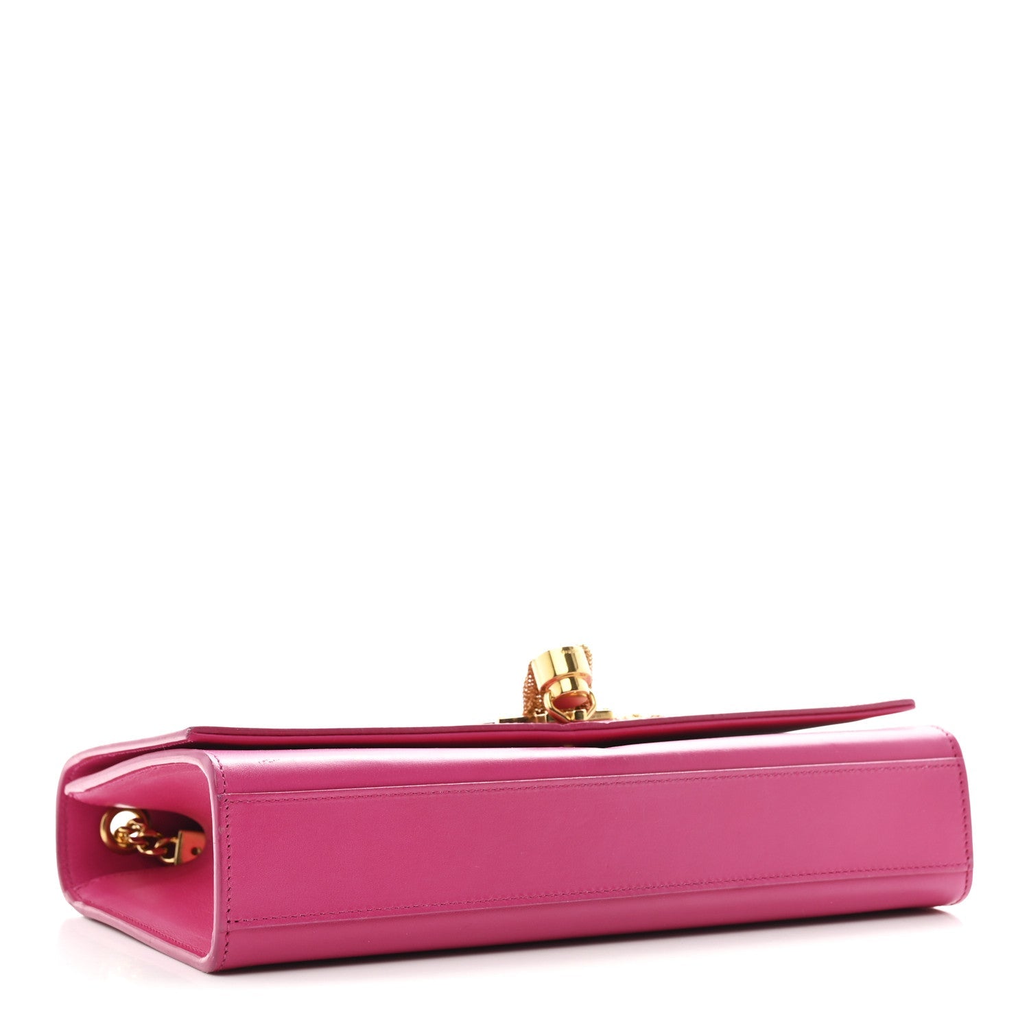 Smooth Calfskin Medium Classic Monogram Kate Tassel Satchel Fuchsia