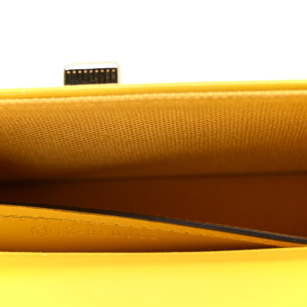 GG Monogram Scratch Lux Calfskin Mini Luce Shoulder Bag Yellow