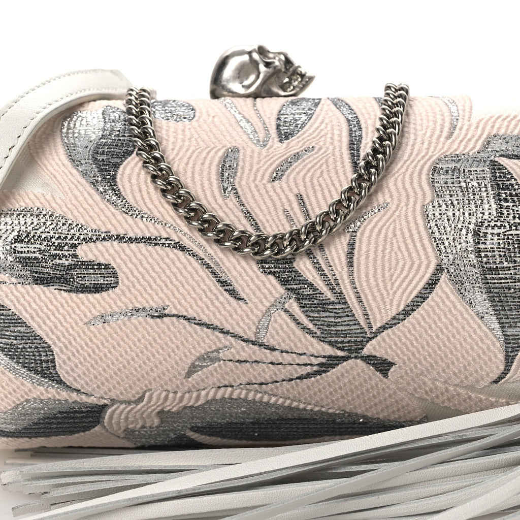 Jacquard Embroidered Skull Clutch Multicolor