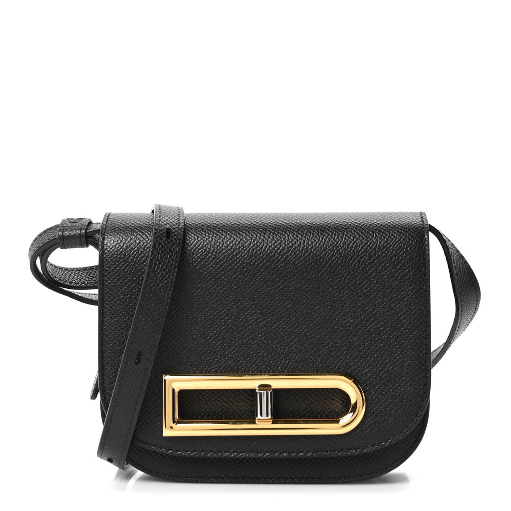 Alpina Calfskin Toy Lingot Crossbody Black