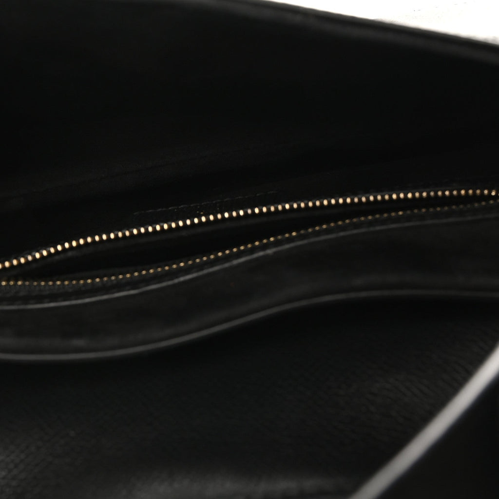 Grained Calfskin Saddle Bag Black