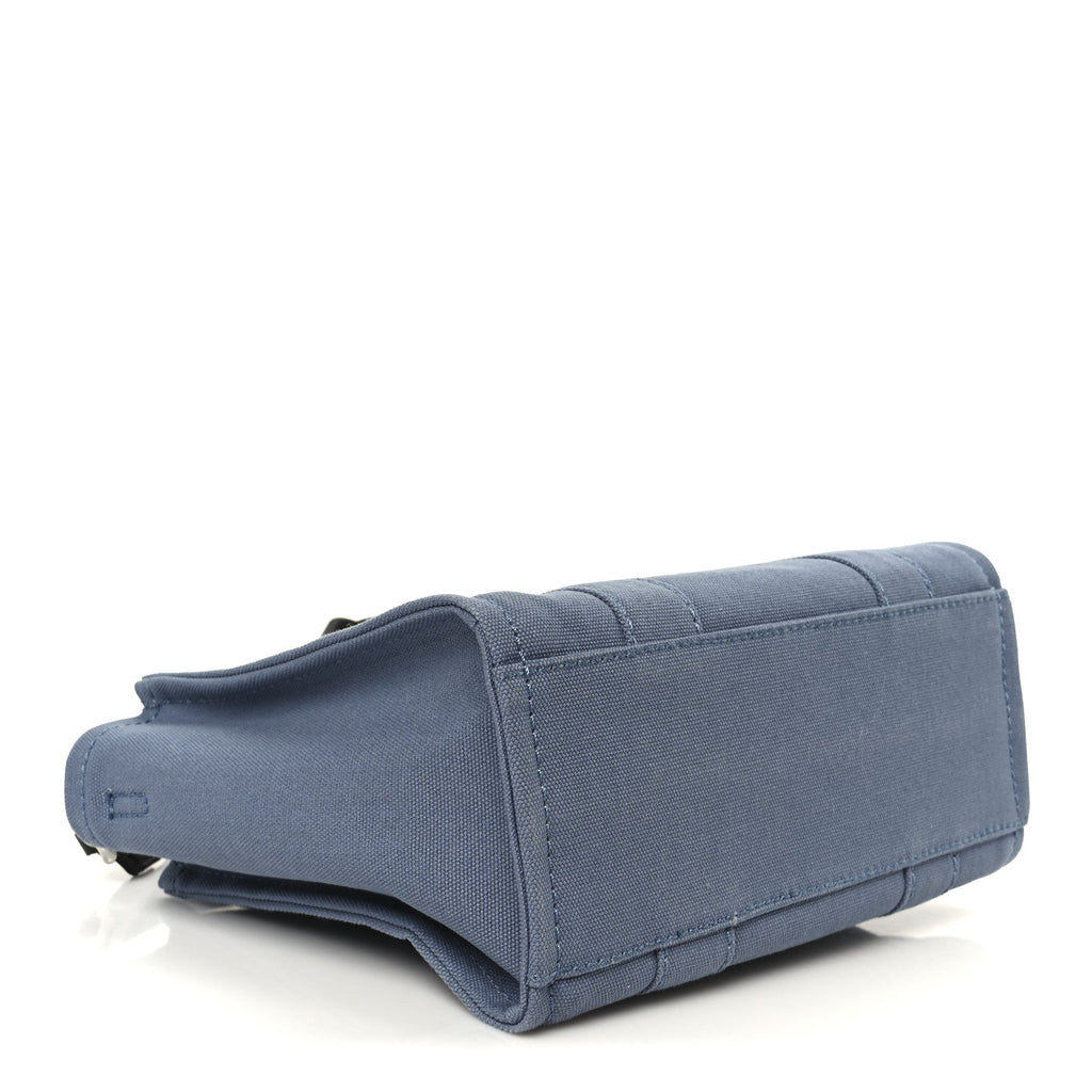 Cotton Canvas Small The Traveler Tote Bag Blue