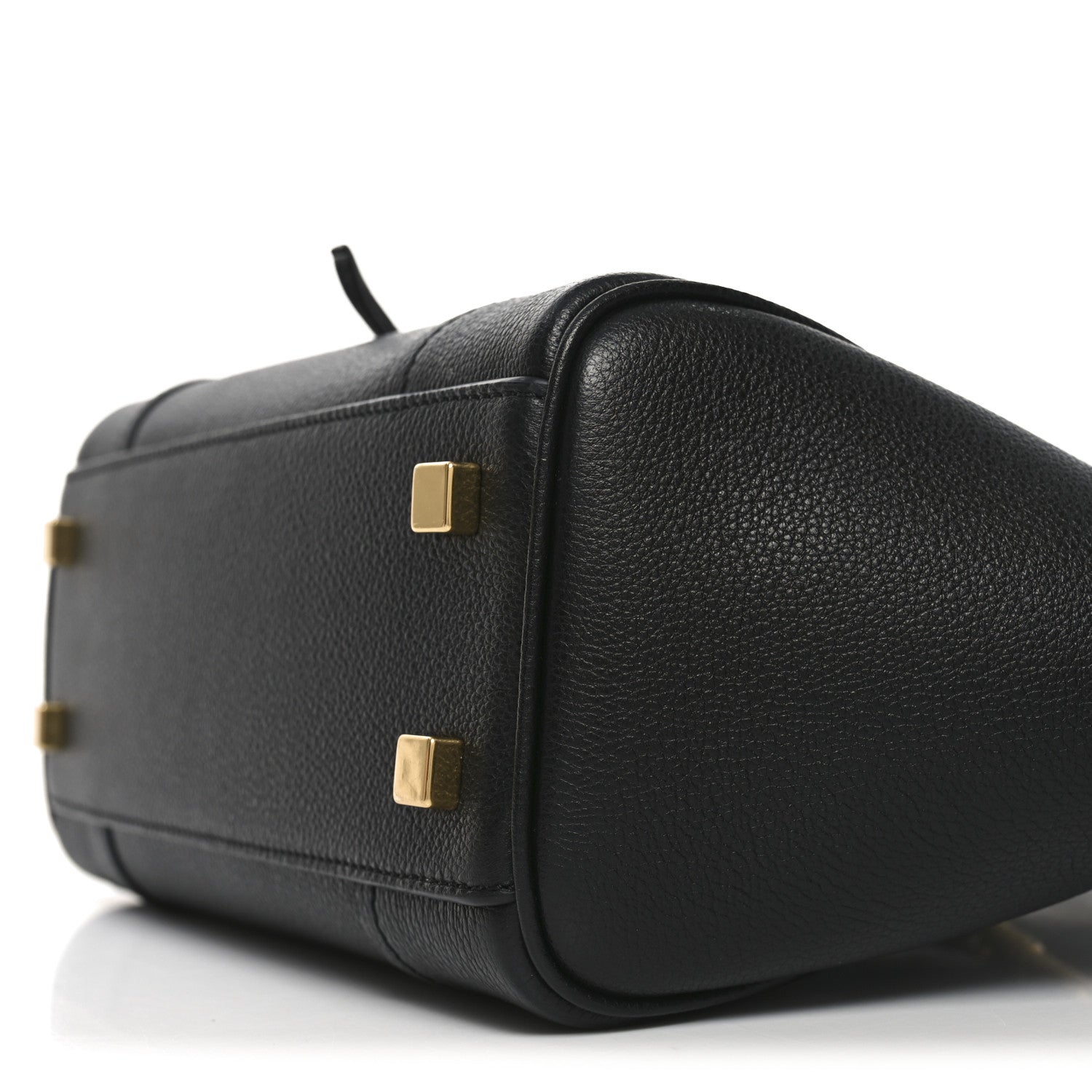 Supple Shiny Lambskin Little New Luggage Black