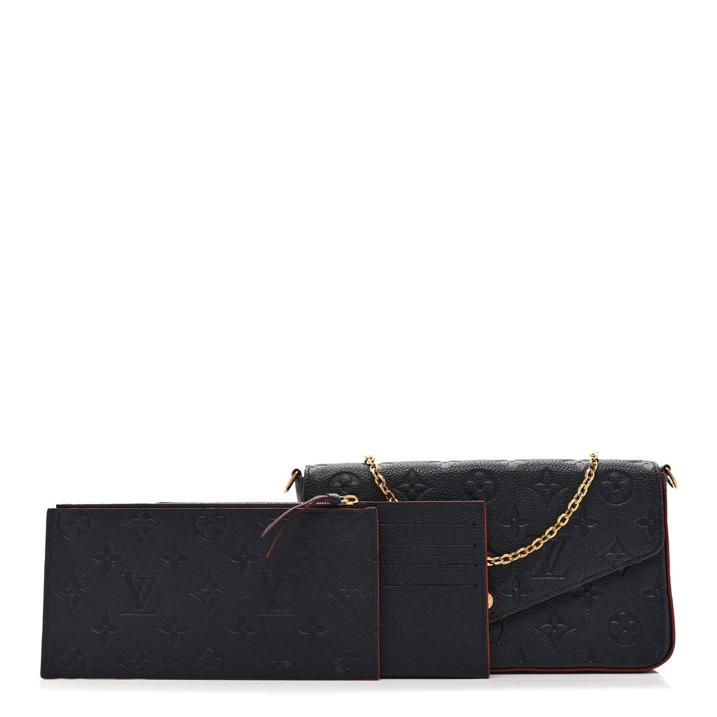 Empreinte Pochette Felicie Chain Wallet Marine Rouge