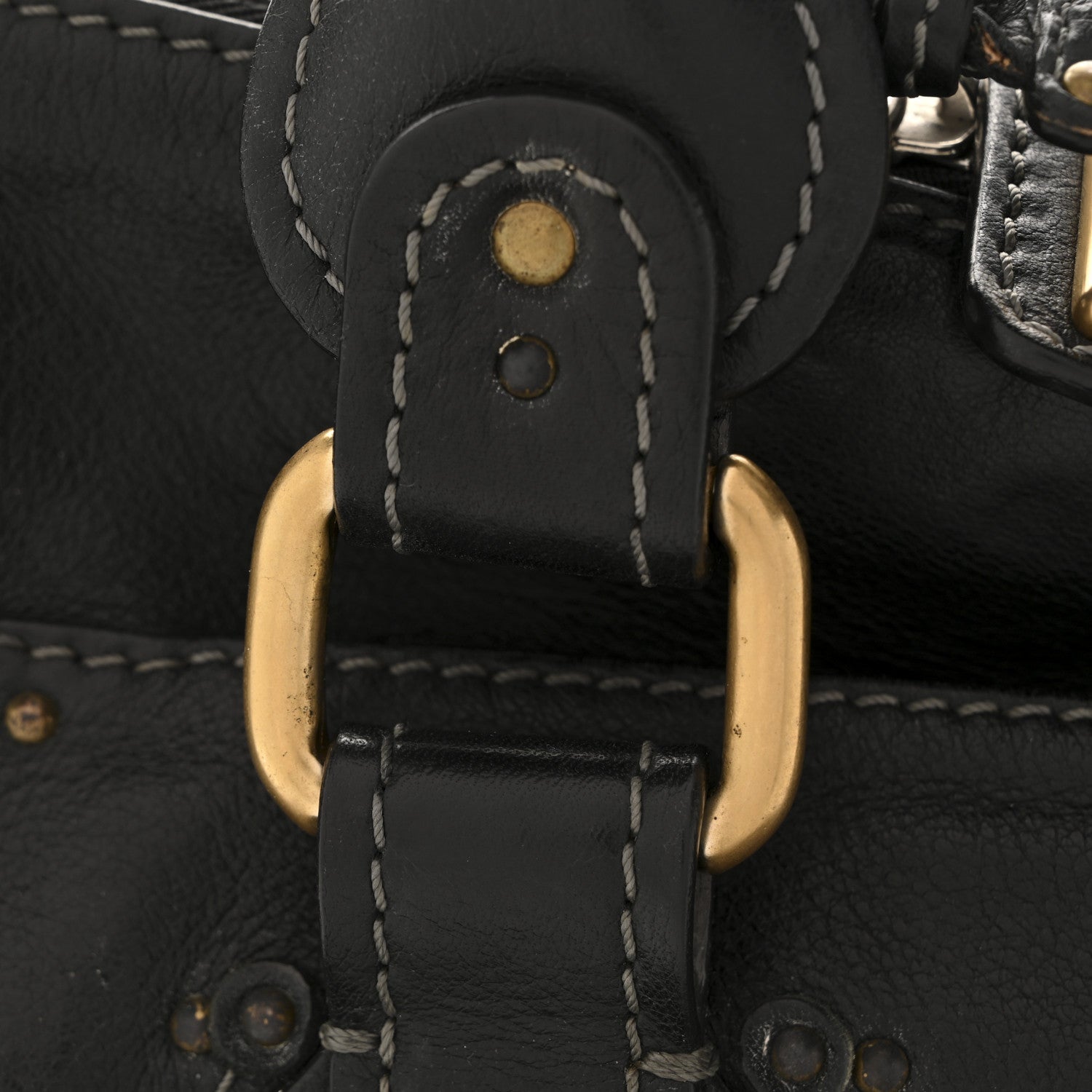 Grained Calfskin Paddington Tote Black