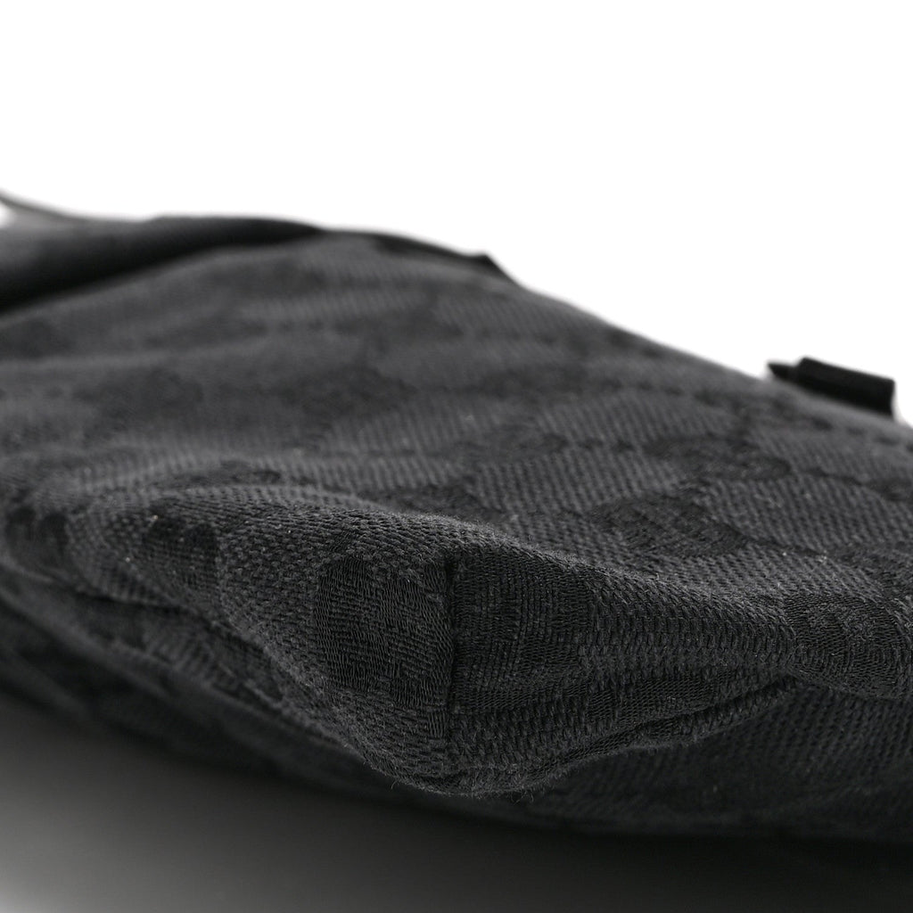 GG Monogram Double Pocket Belt Bag Black
