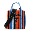 Terry Cloth Small Stripe Tote Arancio