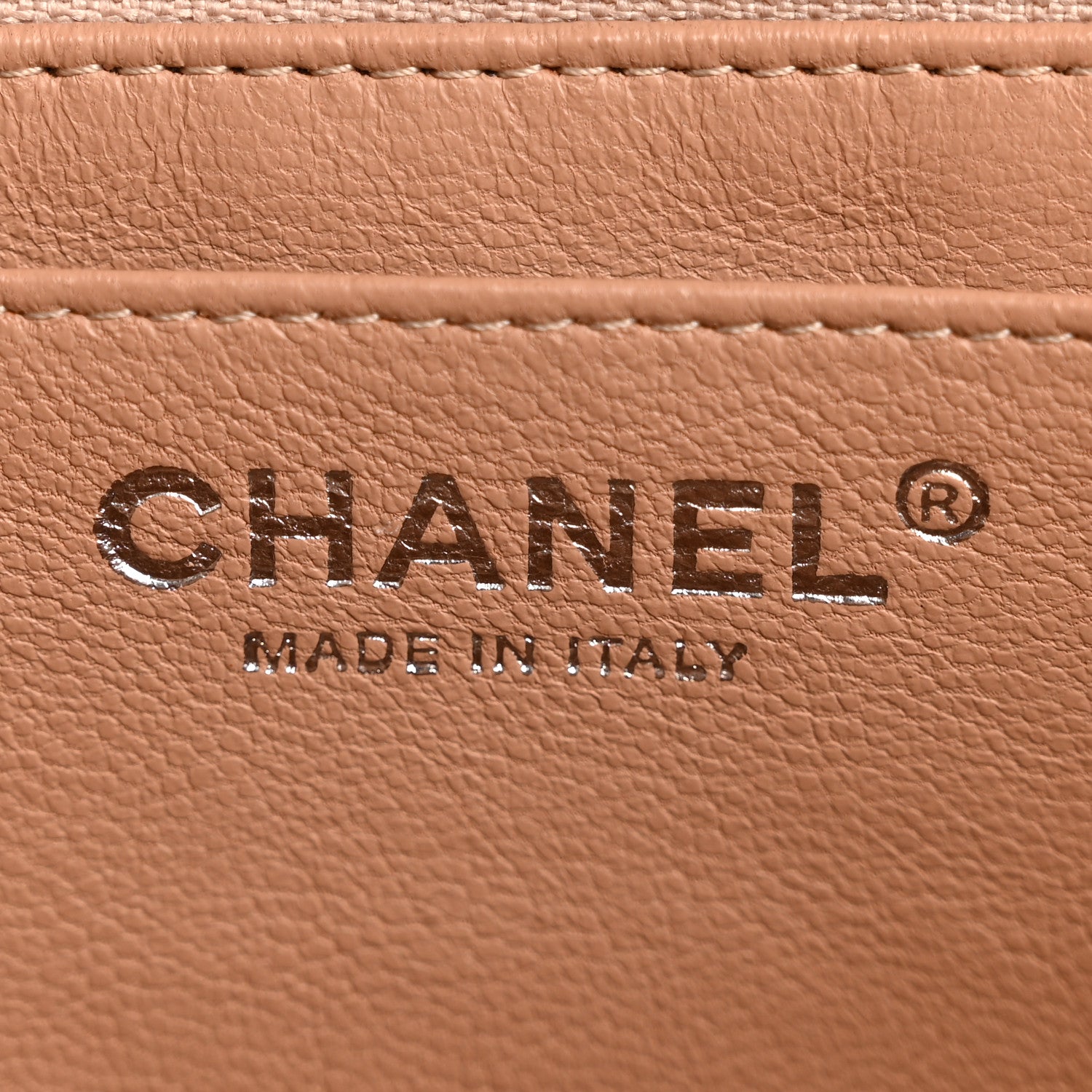 Caviar Quilted Jumbo Single Flap Dark Beige