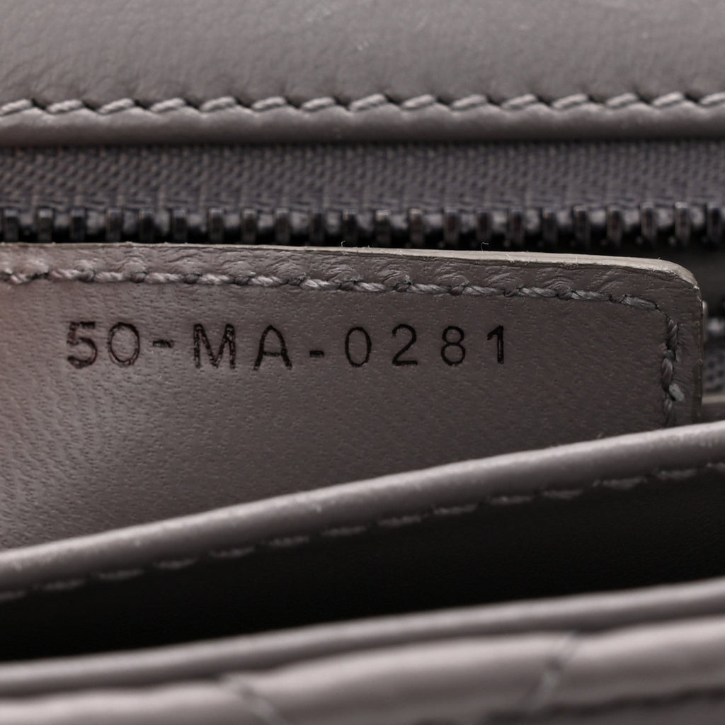 Calfskin Macrocannage Medium Caro Bag Iron Grey
