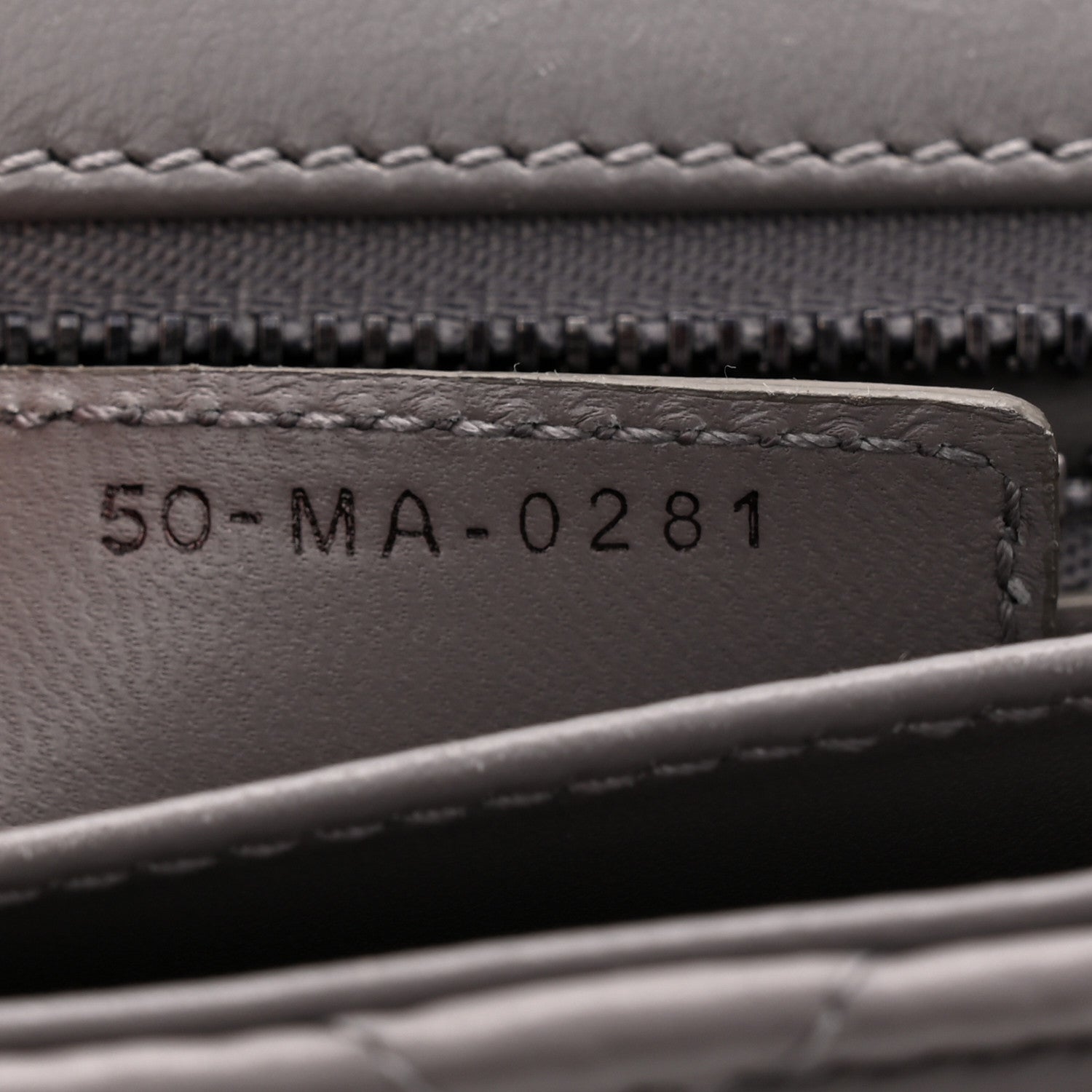 Calfskin Macrocannage Medium Caro Bag Iron Grey