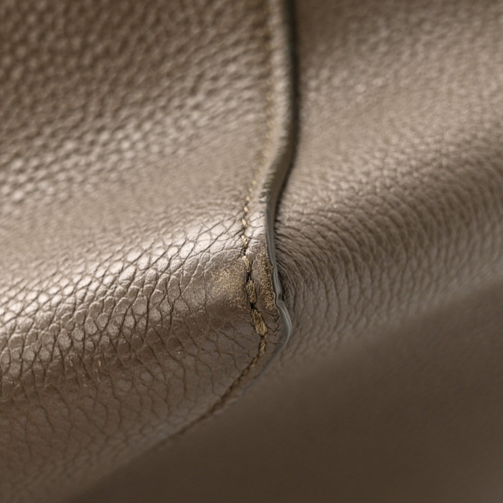 Soft Grained Calfskin Small Belt Cabas Phantom Taupe