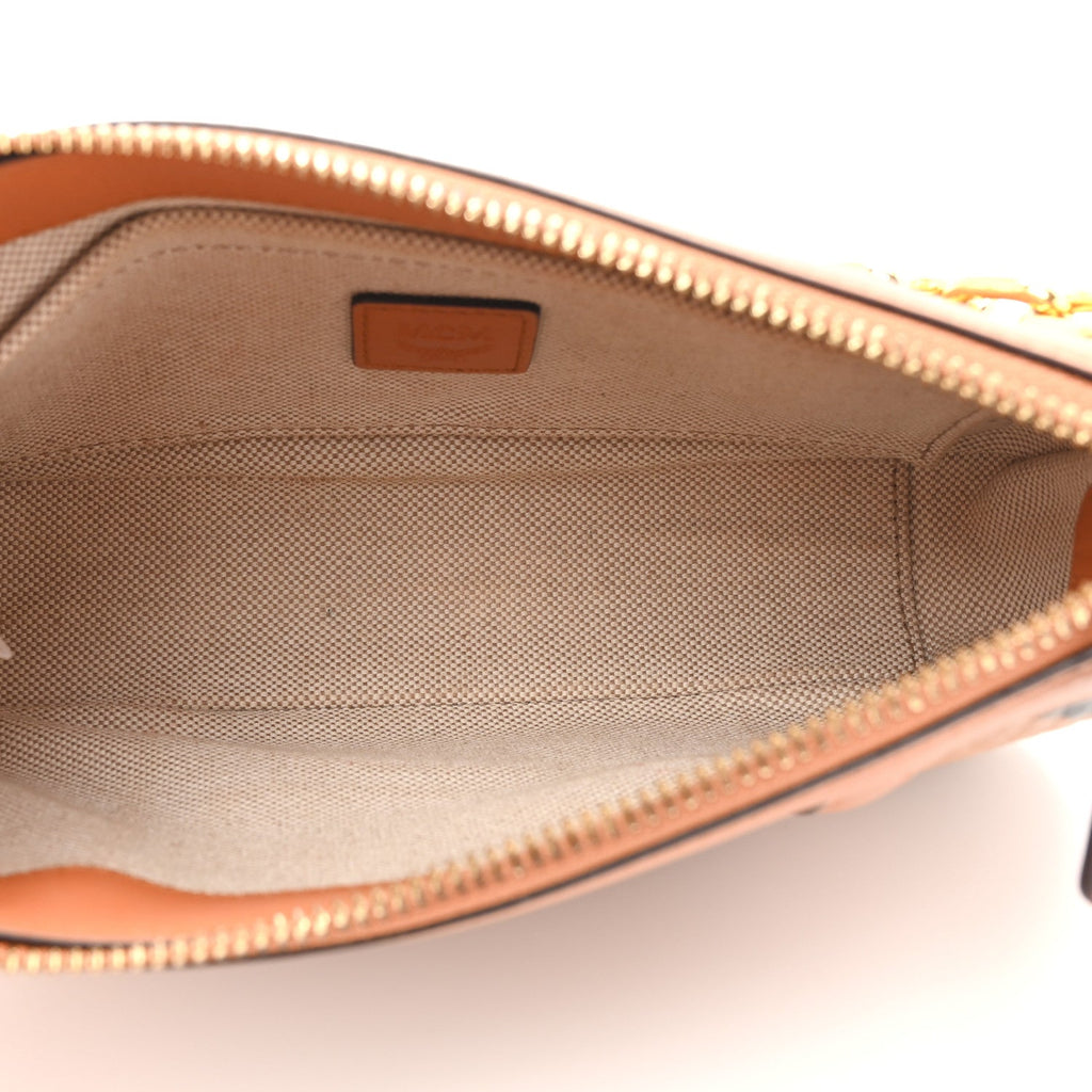 Visetos Nappa Mini Delmy Chain Shoulder Bag Cognac