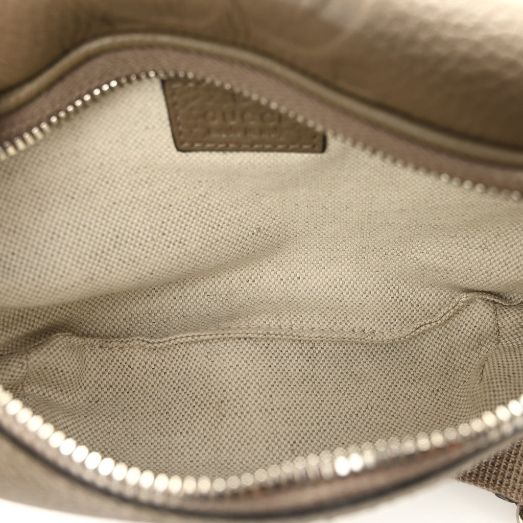 Piuma Calfskin Jumbo GG Embossed Small Belt Bag Good Taupe