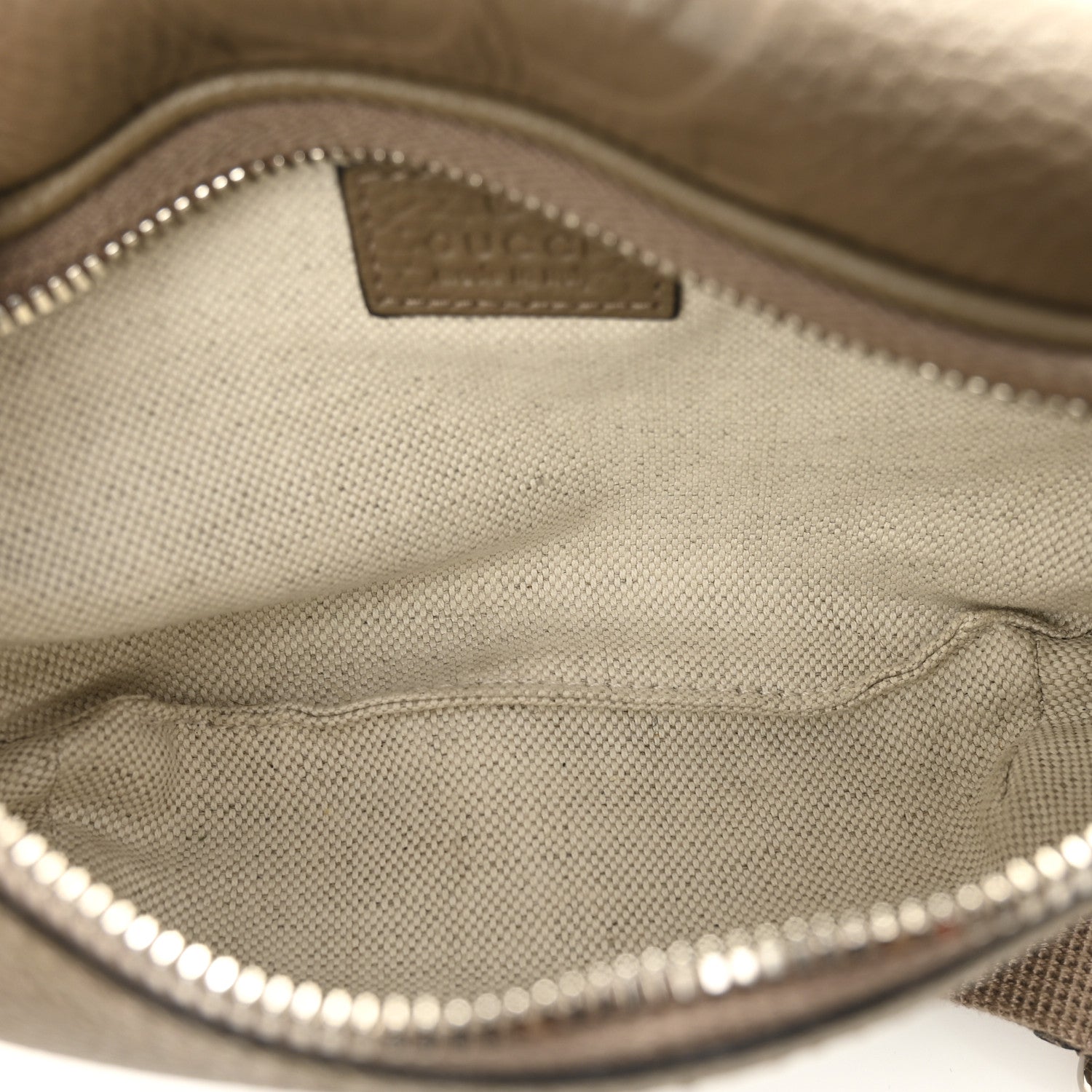 Piuma Calfskin Jumbo GG Embossed Small Belt Bag Good Taupe
