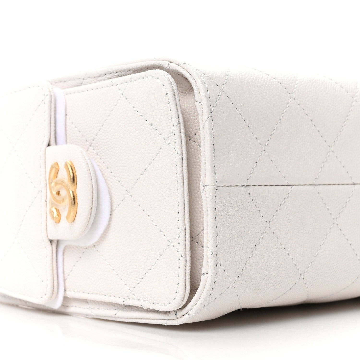 Caviar Quilted Mini Chanel 25 Handbag White