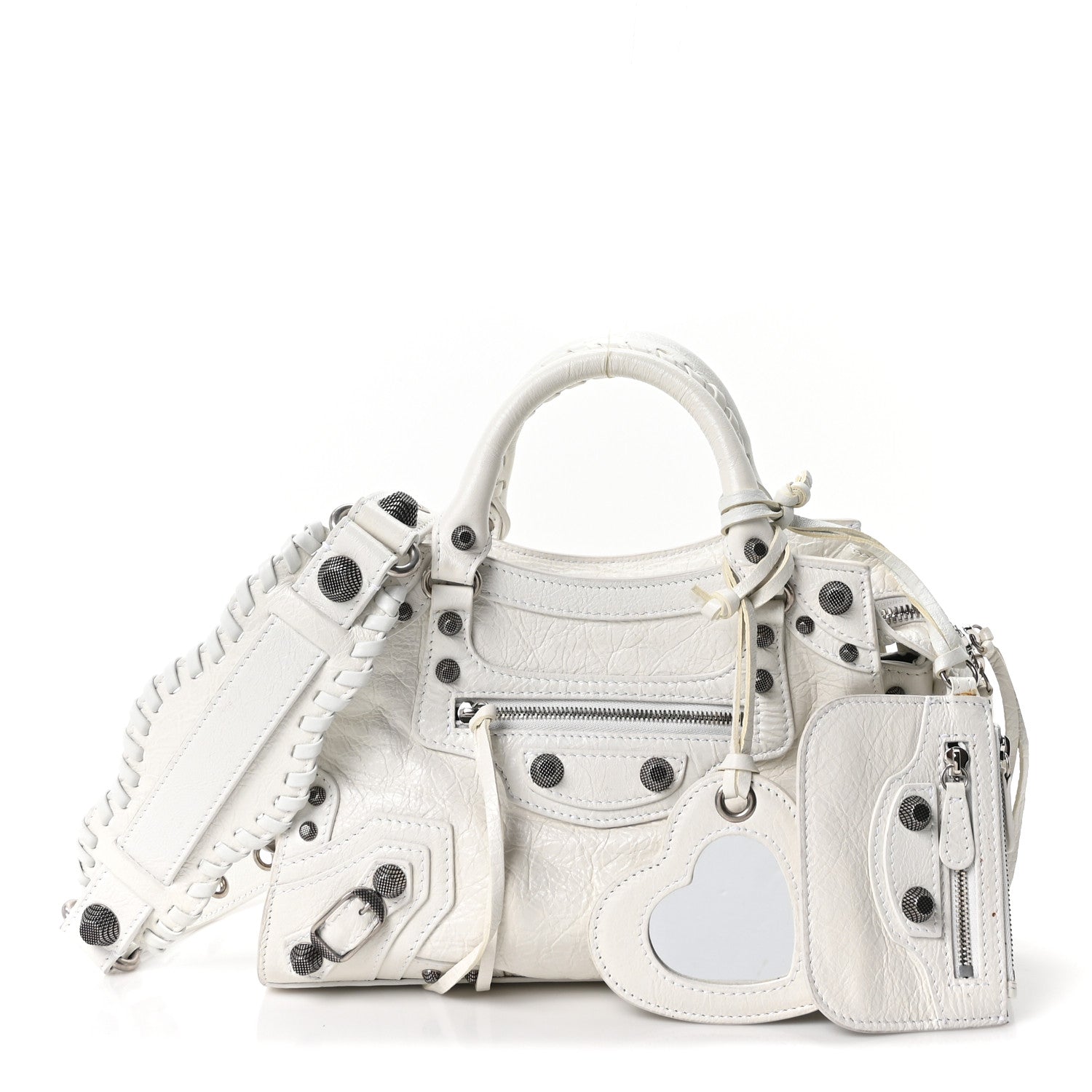 Agneau Arena Neo Cagole Handbag XS Optic White