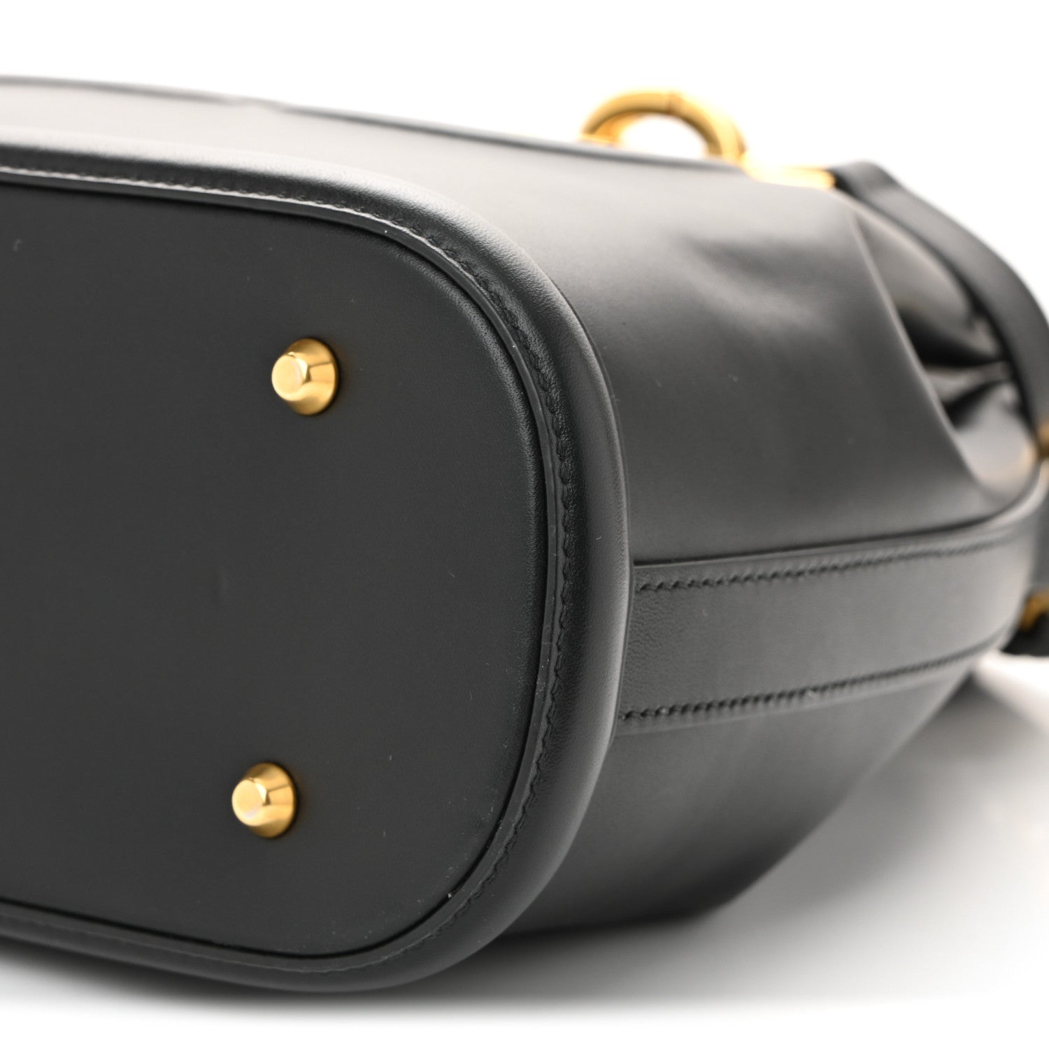 Calfskin CD Embossed Medium C'est Chain Bucket Bag Black