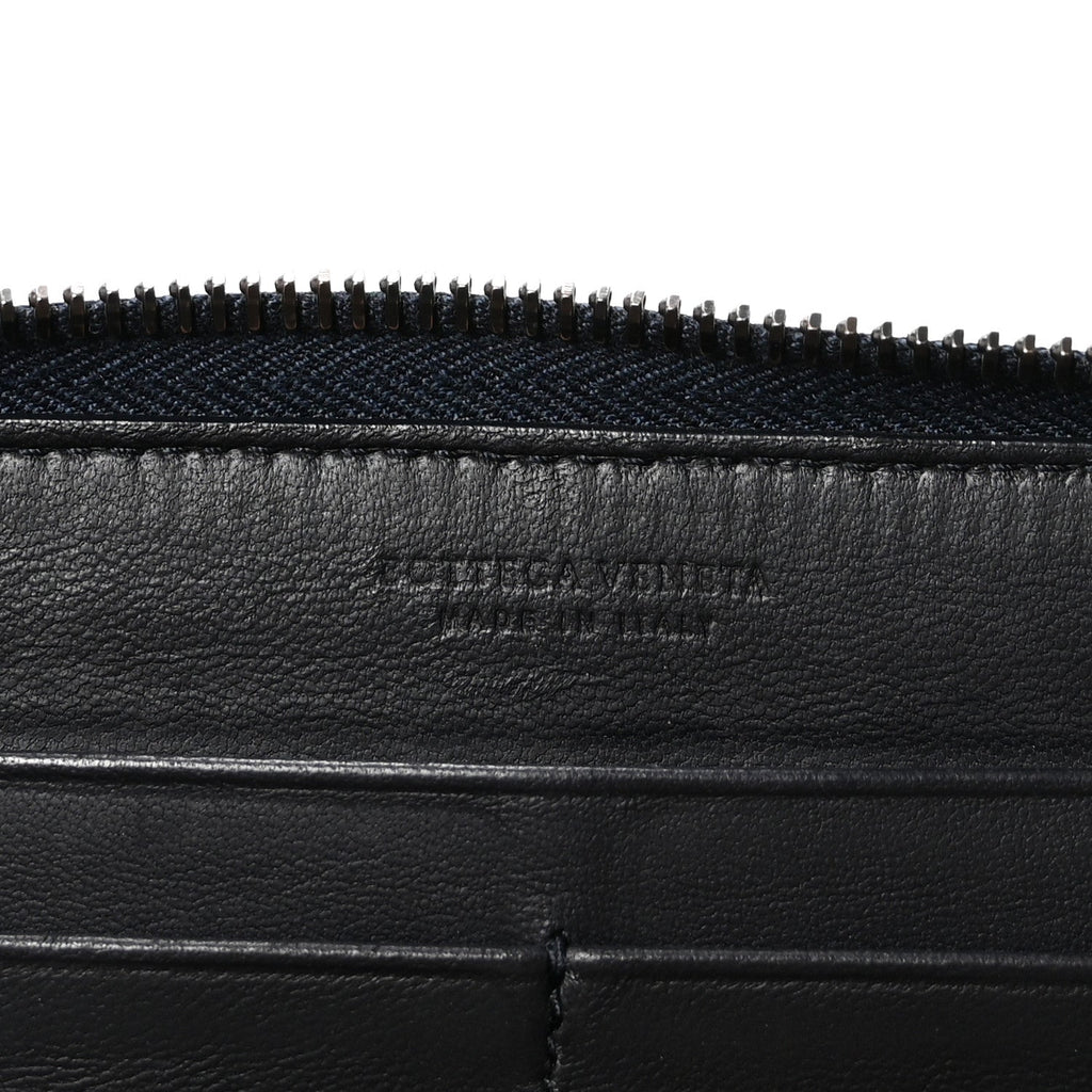 Ayers Intrecciato Ayers Zip Around Wallet Blue