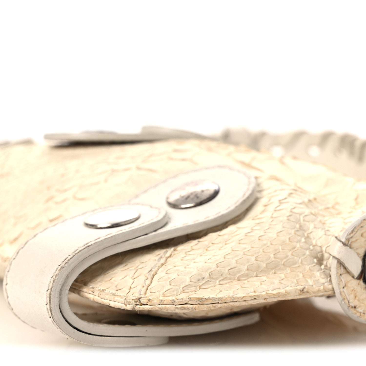 Snakeskin Silverado Mini Bag Ivory