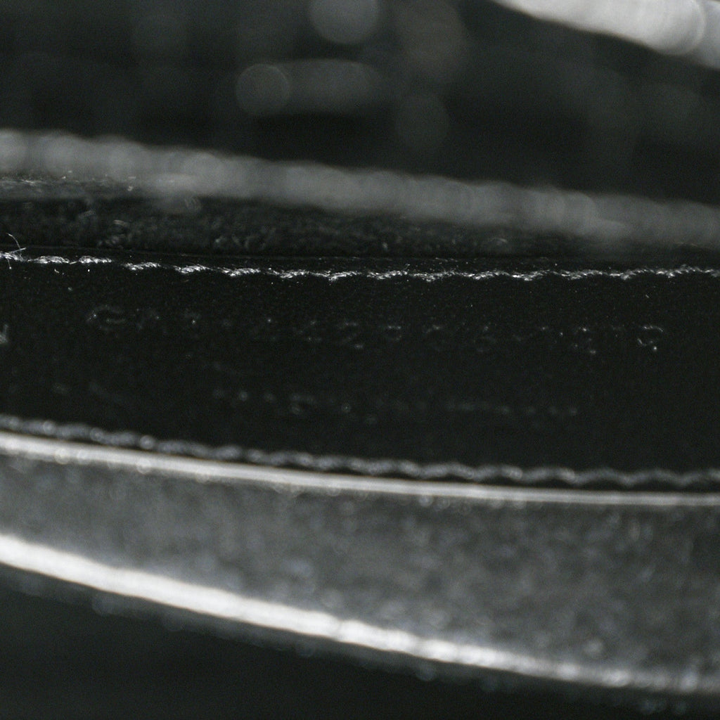 Calfskin Crocodile Embossed Medium Monogram Sunset Black
