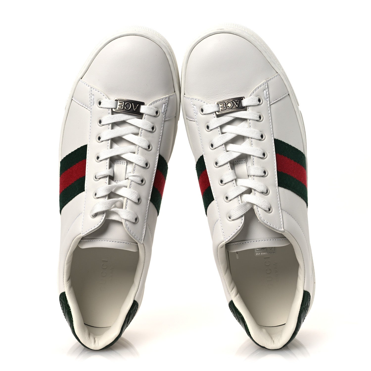 Ultralight Plume Calfskin Web Womens Ace Platform Sneakers 39.5 White