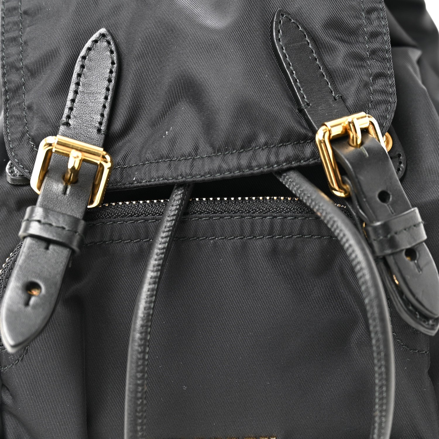 Nylon Small Crossbody Rucksack Backpack Black