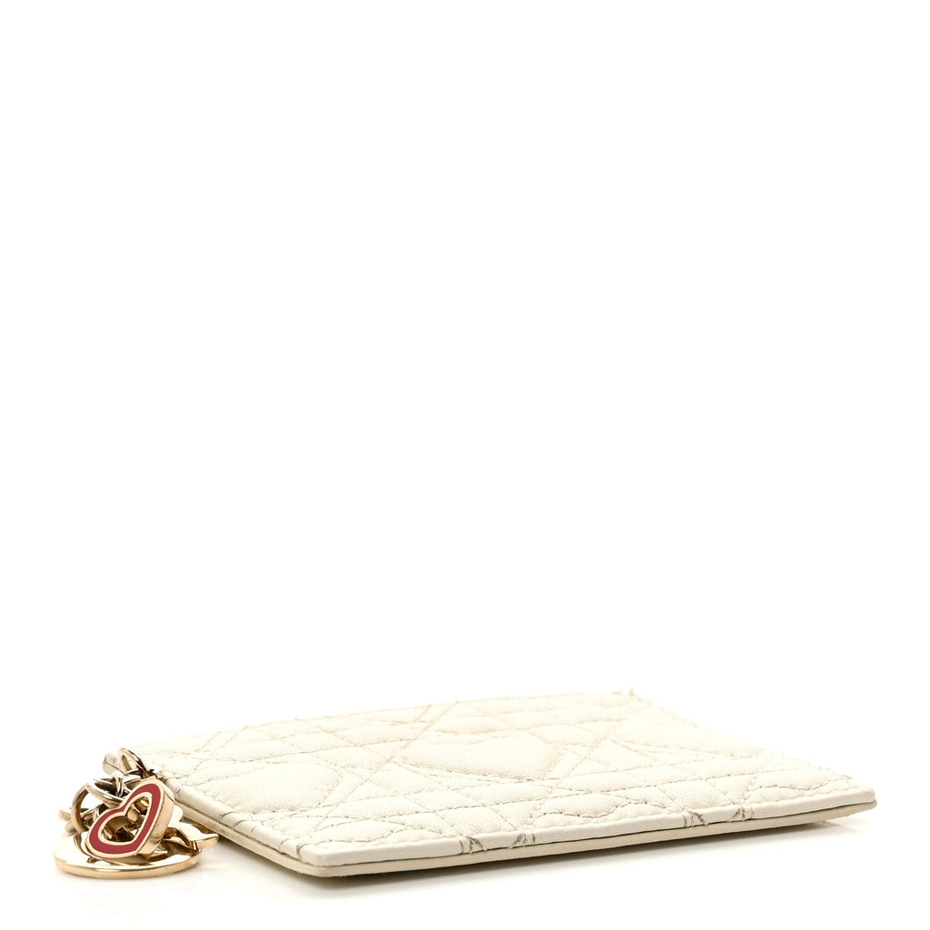 Lambskin Cannage DiorAmour Lady Dior  Holder White
