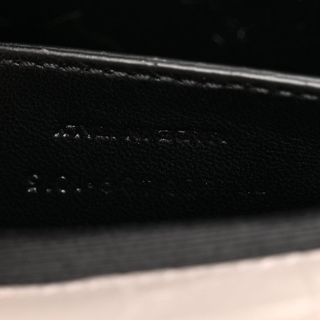 Croc Embossed Calfskin Classic Kate Monogram Clutch Fog